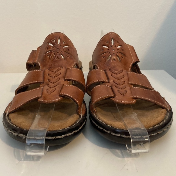 Naturalizer Tribal Tan Leather Slip On Sandals 8M - Picture 7 of 14